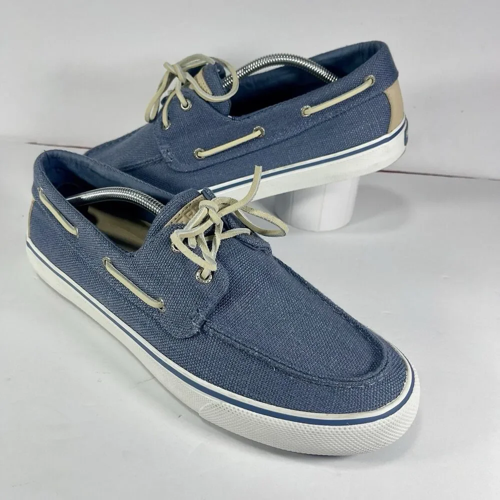 Sperry Top-Sider Men's Blue Canvas Boat Shoes - Size 11.5